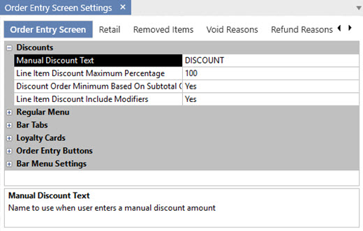 Discount Settings