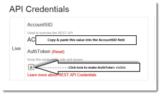 Twilio Account Settings