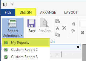 Report Definition Files Report Definitions