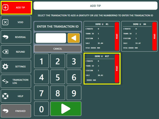 Transactions List