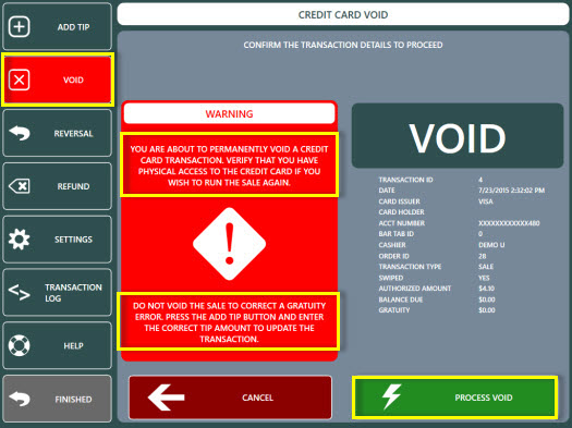 Void Confirmation