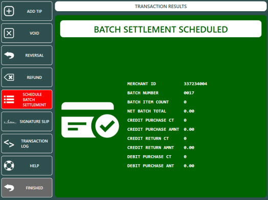 Batch Settlement Confirmation