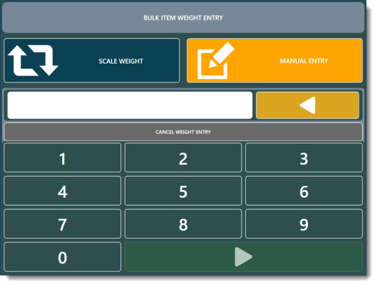 Manual Weight Entry