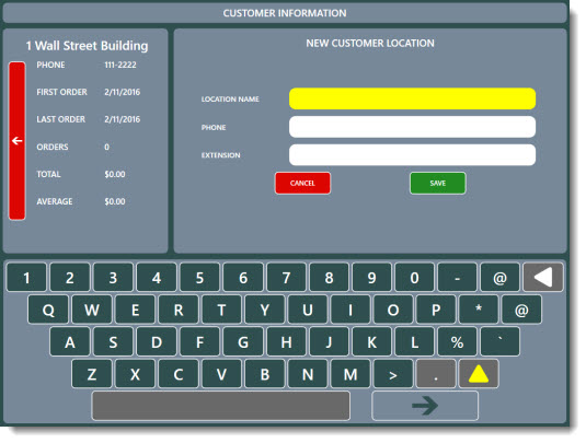 Adding an additional customer location