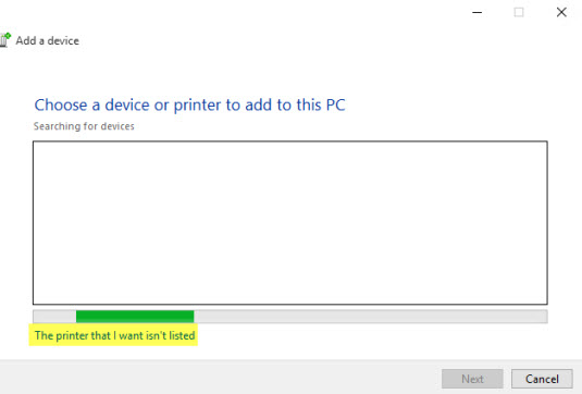  Windows 10 Add Printer Wizard