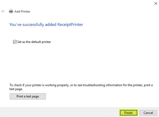  Completing the Add Printer Wizard