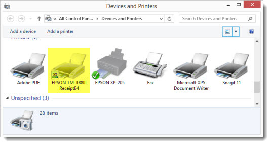 Windows 8 Devices and Printers Folder