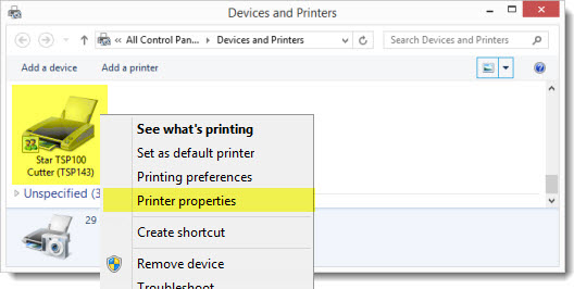 Devices and Printers Folder