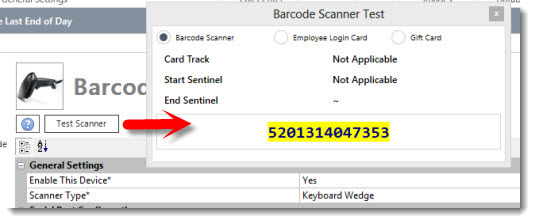 Keyboard Wedge Barcode Scanner Test