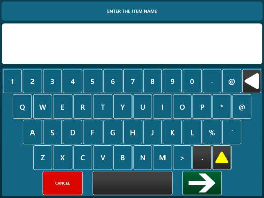 On-Screen Keyboard (Misc Item Screen)
